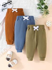 嬰兒男寶寶3入組打結前帶汗褲 - 彩色 - 查看 1