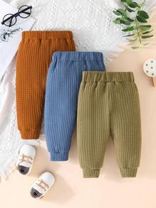 嬰兒男寶寶3入組打結前帶汗褲 - 彩色 - 查看 2