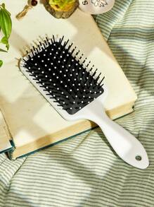 ROMWE Fairycore Green Mushroom Pattern Handheld Air Cushion Comb - Green - View 2