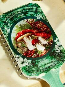 ROMWE Fairycore Green Mushroom Pattern Handheld Air Cushion Comb - Green - View 3