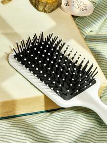 ROMWE Fairycore Green Mushroom Pattern Handheld Air Cushion Comb - Green - View 4