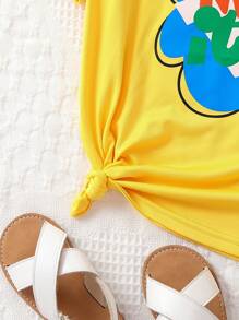 Tops con gái Slogan Giải trí - Màu vàng - Xem 5