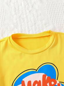 Tops con gái Slogan Giải trí - Màu vàng - Xem 6