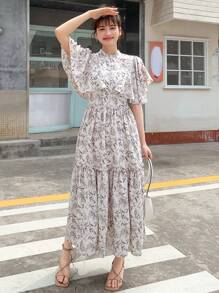 DAZY 滿版印花荷葉邊連衣裙 - 彩色 - 查看 7