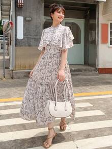 DAZY 滿版印花荷葉邊連衣裙 - 彩色 - 查看 9