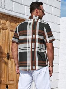 Manfinity Homme Đàn ông cộng In kẻ sọc Áo sơ mi - Nhiều màu - Xem 2