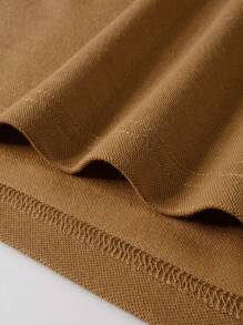 Manfinity Homme 男士條紋飾邊POLO衫 - 棕色 - 查看 5