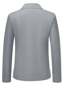 Manfinity Mode Men Plus Single Button Blazer - Grey - View 2