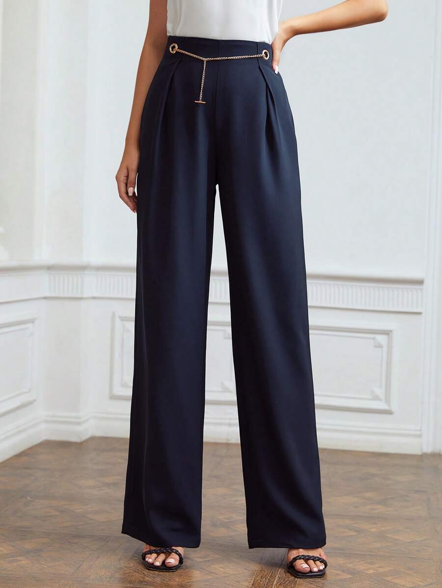 MOTF PREMIUM CHAIN EMBELLISHED DRESS PANTS