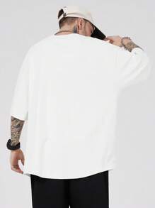 ROMWE MEN Street Life Men Letter & Figure Graphic Tee - White - View 2