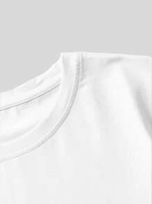 ROMWE MEN Street Life Men Letter & Figure Graphic Tee - White - View 4