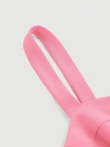 SHEIN MOD Đầm mini hai dây buộc eo thanh lịch - Hồng - Xem 4