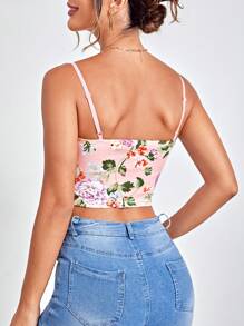 SHEIN Privé Áo khoác và áo lót dành cho xe tăng nữ Hoa Boho - Nhiều màu - Xem 2