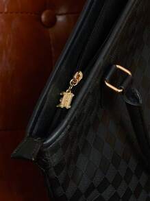 HARRY POTTER X SHEIN Grafiskt tryck axelväska PuSchool-ryggsäck, skolväska, stor kapacitet, bärbar, affärsmässig, lämplig för tonårsflickor, kvinnliga högskolestudenter, nybörjare och tjänstemän, perfekt för tillbaka till skolan, grundskola, arbete, affärer, pendling, , presenter - Svart - Visa 3