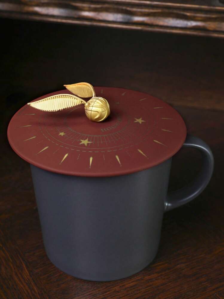 HARRY POTTER X SHEIN 1pc Golden Snitch, Harrypotter Red Silicone Cup Lid Without Cup, Gifts - Red - View 5
