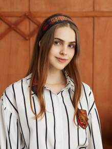 HARRY POTTER X SHEIN 1pc Women Gryffindor Plaid Pattern Preppy Style Scarf Elegant, Harrypotter - Multicolor - View 6