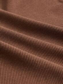 SHEIN BASICS 撞色滾邊吊帶上衣 - 咖啡棕 - 查看 7