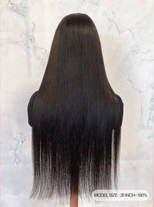 Hd Swiss Lace Pre-Plucked Bleaching Knots Straight 5*5/6*6 Lace Front Wig 180% Density 22-26Inch Human Hair Wigs Real Hair Natural Black Color  Natural Hairline For Women - S1 - View 7