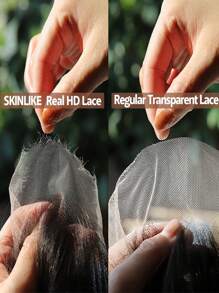 Hd Swiss Lace Pre-Plucked Bleaching Knots Straight 5*5/6*6 Lace Front Wig 180% Density 22-26Inch Human Hair Wigs Real Hair Natural Black Color  Natural Hairline For Women - S1 - View 4