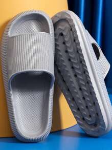 Summer Beach Thick Sole Anti-Slip Plastic Slippers Grey Casual All-Match Women's Slippers,Slippers For Women Indoor - Grey - View 3