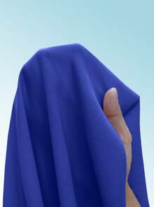 SHEIN Clasi Đầm Plus Size Vắt Thắt nút Trọn gói màu trơn Giải trí - Màu xanh lam - Xem 6