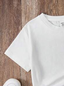 Camiseta De Manga Corta Cómoda E Informal Con Estampado De Panda Para Niña Tween - Blanco - Ver 2