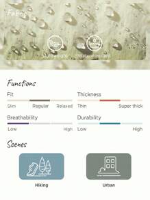 In My Nature 女式短連帽夾克，適合戶外運動、徒步旅行和城市通勤，防水設計，可收緊衣領和口袋 - 卡其色 - 查看 3