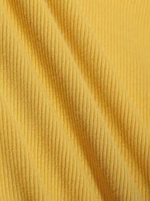 DAZY 純色短款背心上衣 - 黃色 - 查看 8