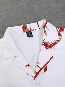 Manfinity RSRT Bộ hai mảnh Nam Dây kéo Túi Nút phía trước Nhiệt đới In ngẫu nhiên Boho - trắng - Xem 3