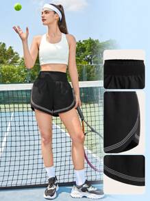 CourtClass Shorts deportivos delfín bajo - Negro - Ver 6