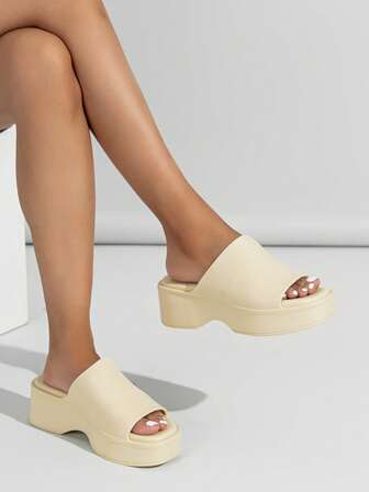 女士極簡單帶拖鞋,時尚戶外拖鞋