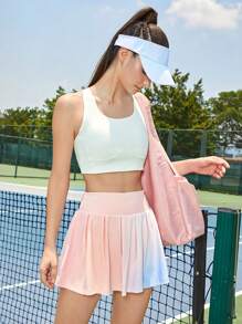 Lifespree 漸層印花百褶運動短裙，女士網球裝 - 彩色 - 查看 6