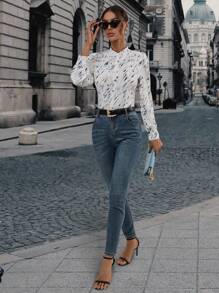 SHEIN Privé 滿版印花襯衫 - 彩色 - 查看 6