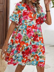 SHEIN VCAY 印花娃娃裙