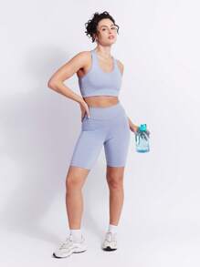 SHE(IN) BRASIL 素色短款背心 - 淺藍色 - 查看 6