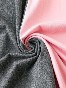 SHEIN LUNE 大碼雙色蝙蝠袖T恤 - 粉色 - 查看 4