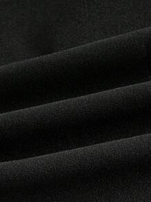 ROMWE PUNK 單肩帶扣細節洋裝 - 黑色 - 查看 3