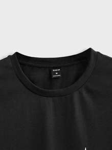 GENTILAND Nam chó sói & Cây in Áo thun - màu đen - Xem 3