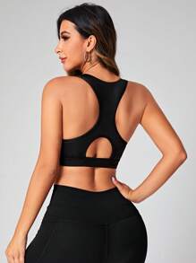 Easithlete 重大影響強力遮瑕運動型文胸 - 黑色 - 查看 2