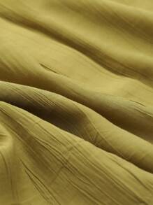 DAZY 素色闊腿褲 - 綠色 - 查看 7