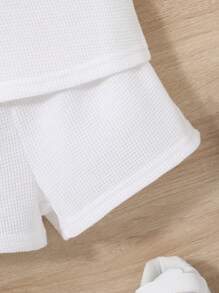 SHEIN 2 Pezzi/set Maglietta Casual T-shirt E Pantaloncini Colorati Per Bambini Maschi, Primavera E Autunno