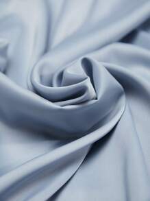 BizChic Twist Front Split Thigh Dress Workwear - Baby Blue - View 3