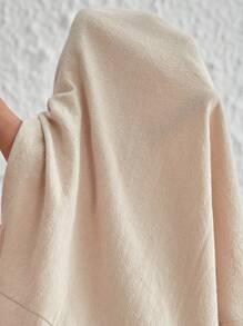 SHEIN VCAY 大碼前交叉蝴蝶袖連衣裙 - 杏色 - 查看 6
