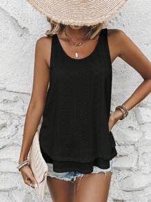 SHEIN LUNE Solid Tank Top