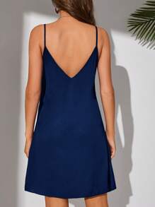 SHEIN Tall 拼接幾何織帶吊帶洋裝