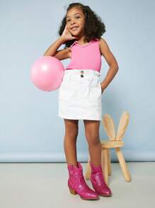 Girls Glitter Detail Slip On Western Boots - Red Violet - View 3