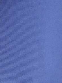 SHEIN EZwear 大碼前蝴蝶結蕾絲邊泡泡袖T恤 - 淺藍色 - 查看 5