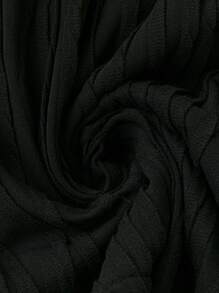 Calvaya Plus Solid Elastic Waist Shorts - Black - View 3