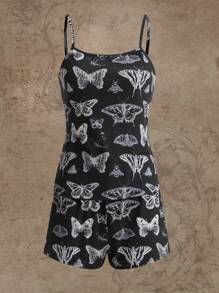 Kelsey Wilson Studio Bộ đồ ngủ Nữ Loại bướm Tất cả trên in - Đen và trắng - Xem 1