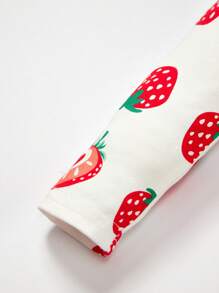 SHEIN Baby Strawberry Print Leggings - Multicolor - View 4